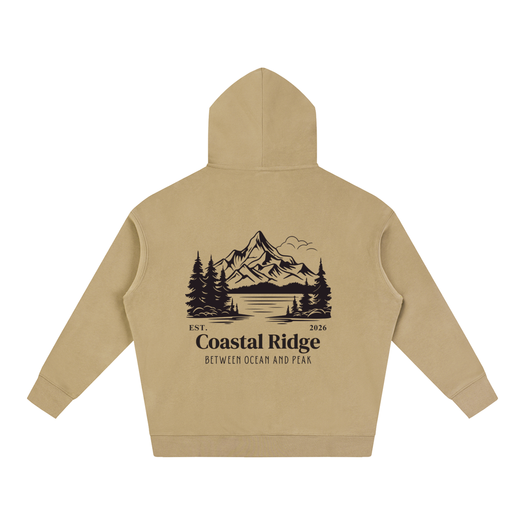 COASTAL RIDGE Oversize Fleeced Hoodie