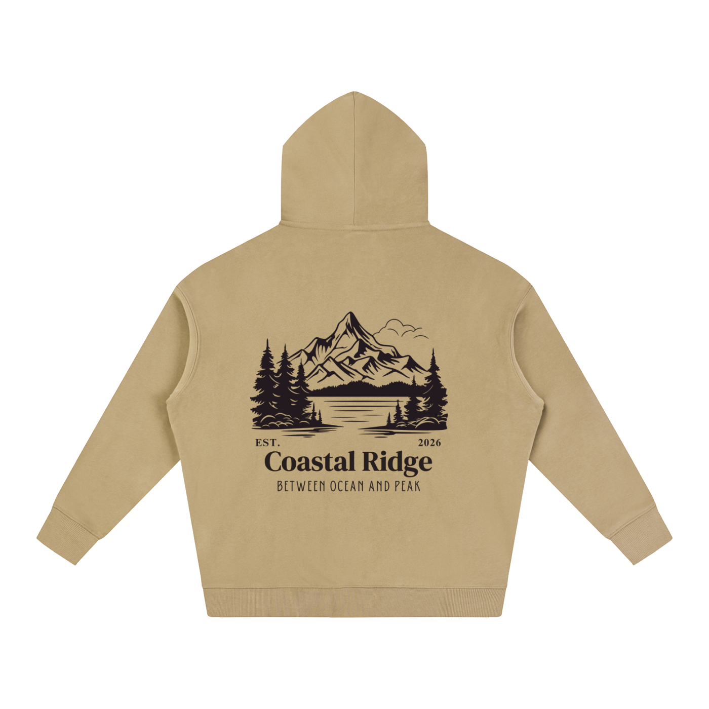 COASTAL RIDGE Oversize Fleeced Hoodie