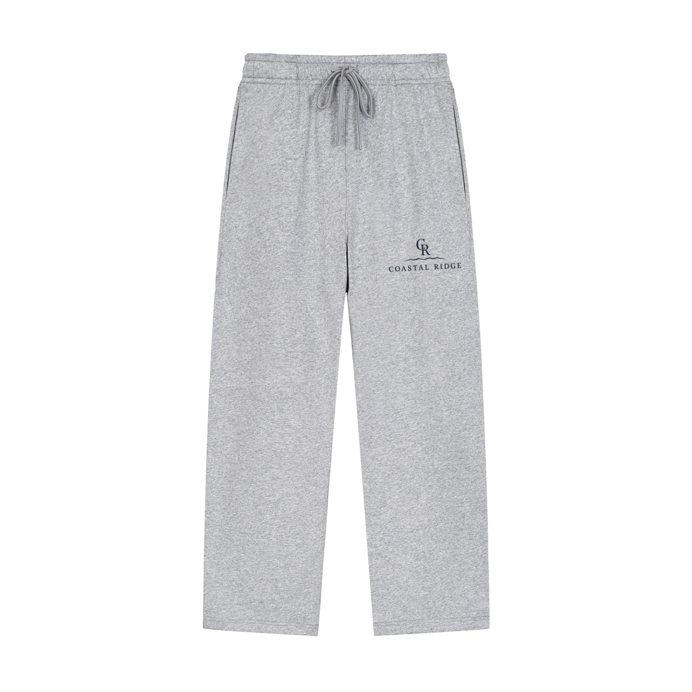 Solid Color Straight-Leg Sweatpants