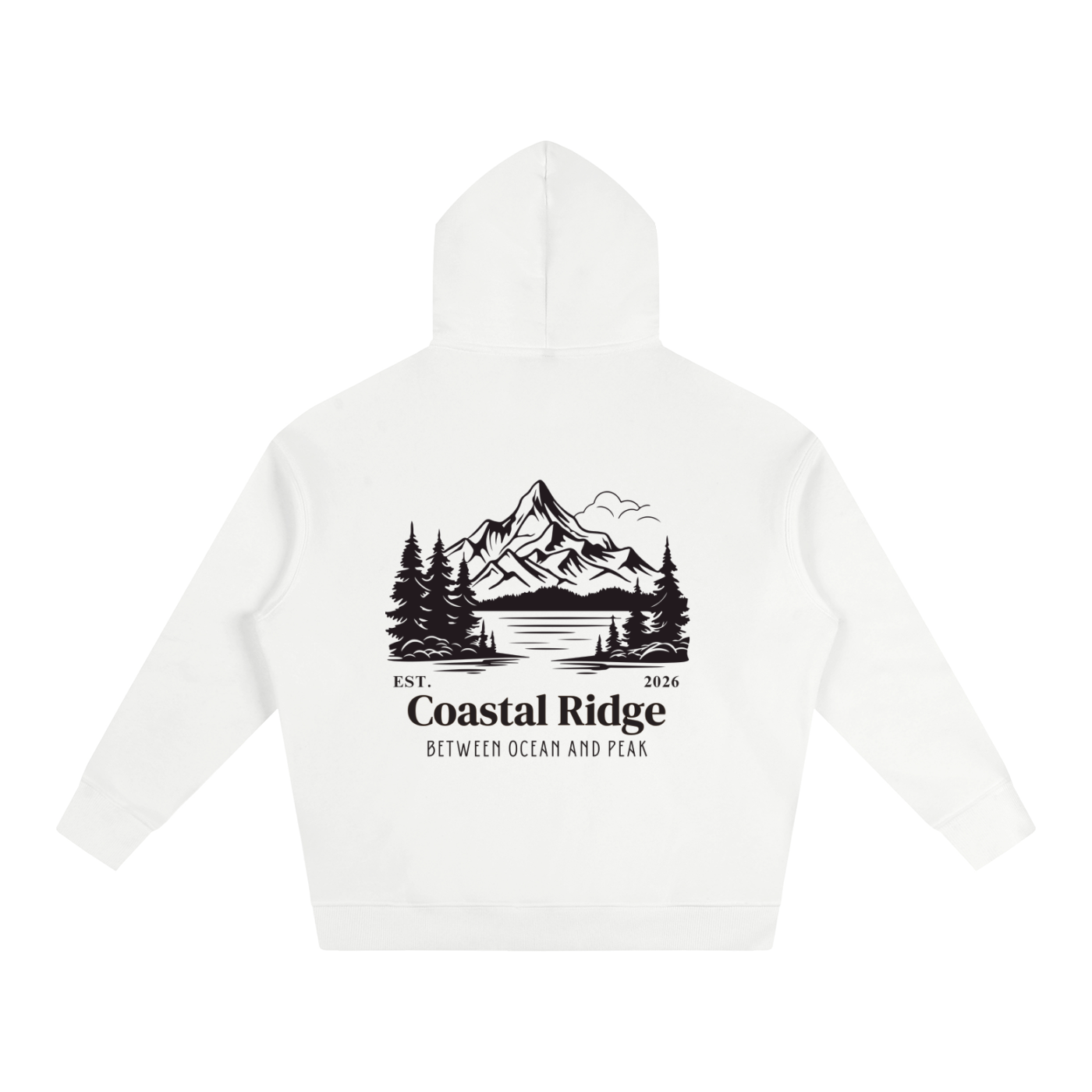 COASTAL RIDGE Oversize Fleeced Hoodie