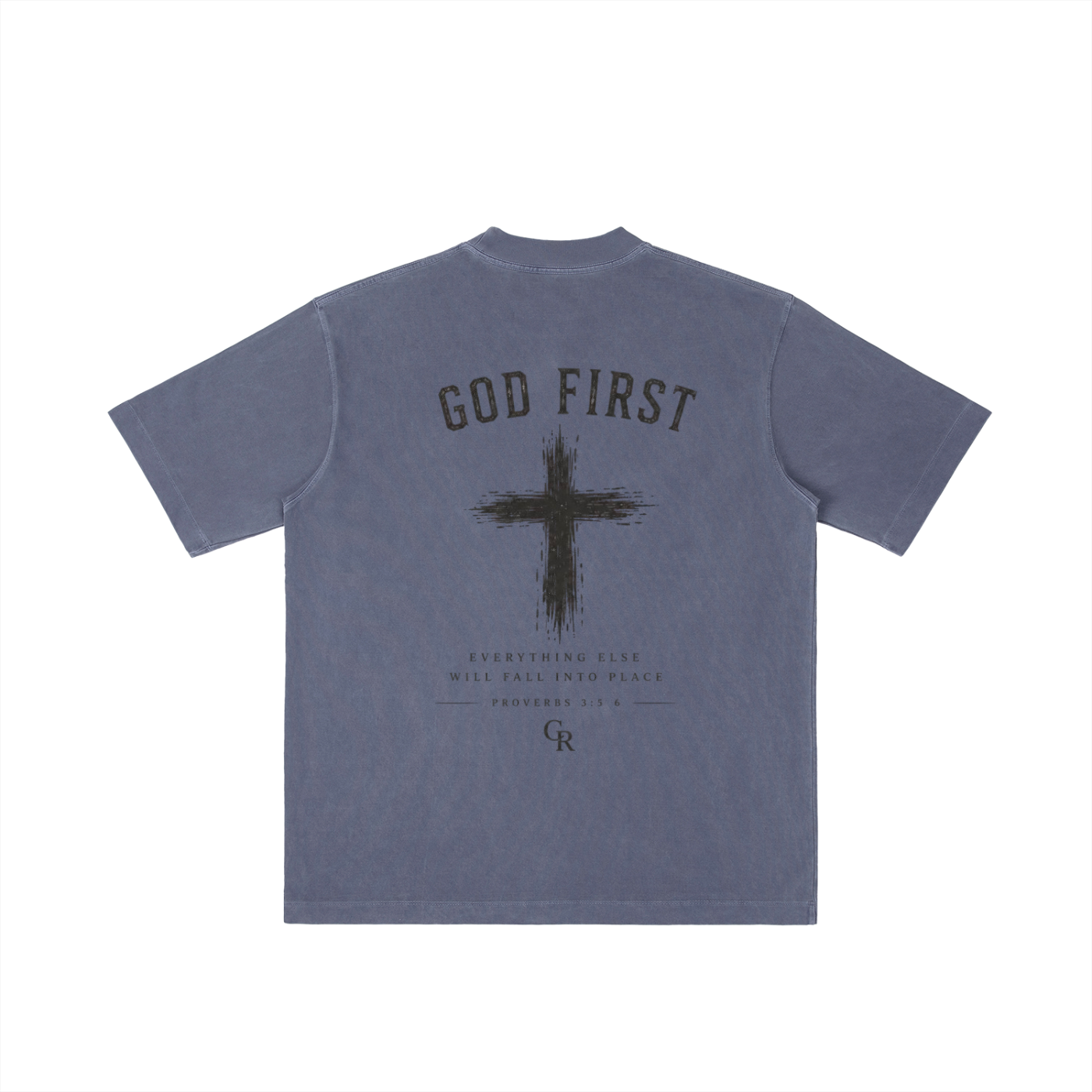 CR GOD First Vintage Wash Drop Shoulder T-shirt