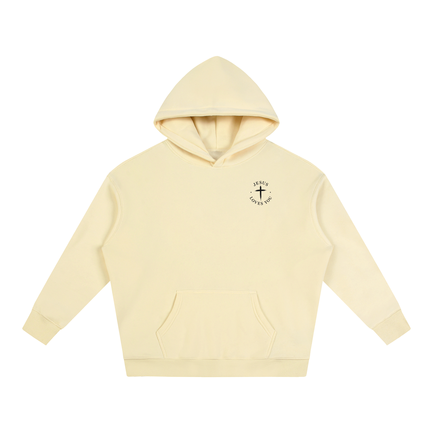 CR JESUS LOVES YOU Oversize Fleeced Hoodie