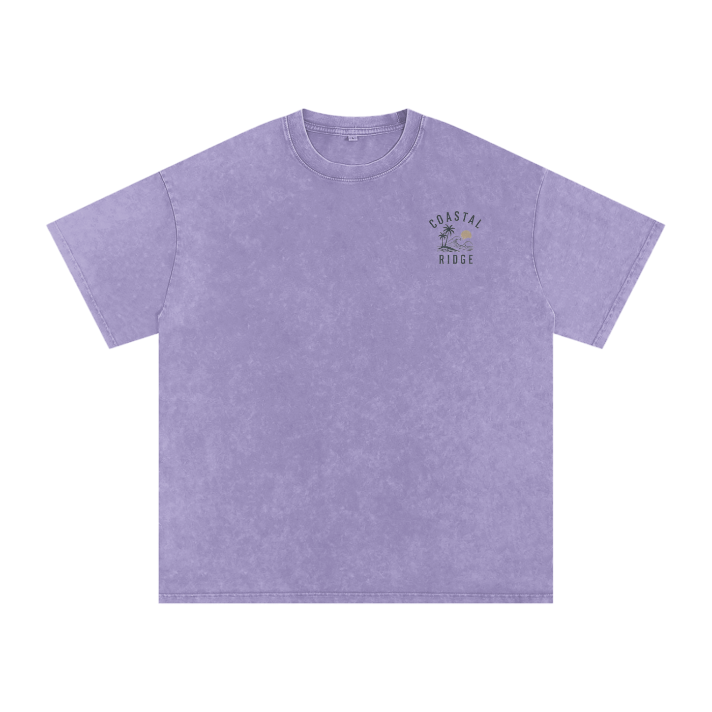 COASTAL RIDGE Light Colors Snow Washed Oversized Cotton T-Shirt