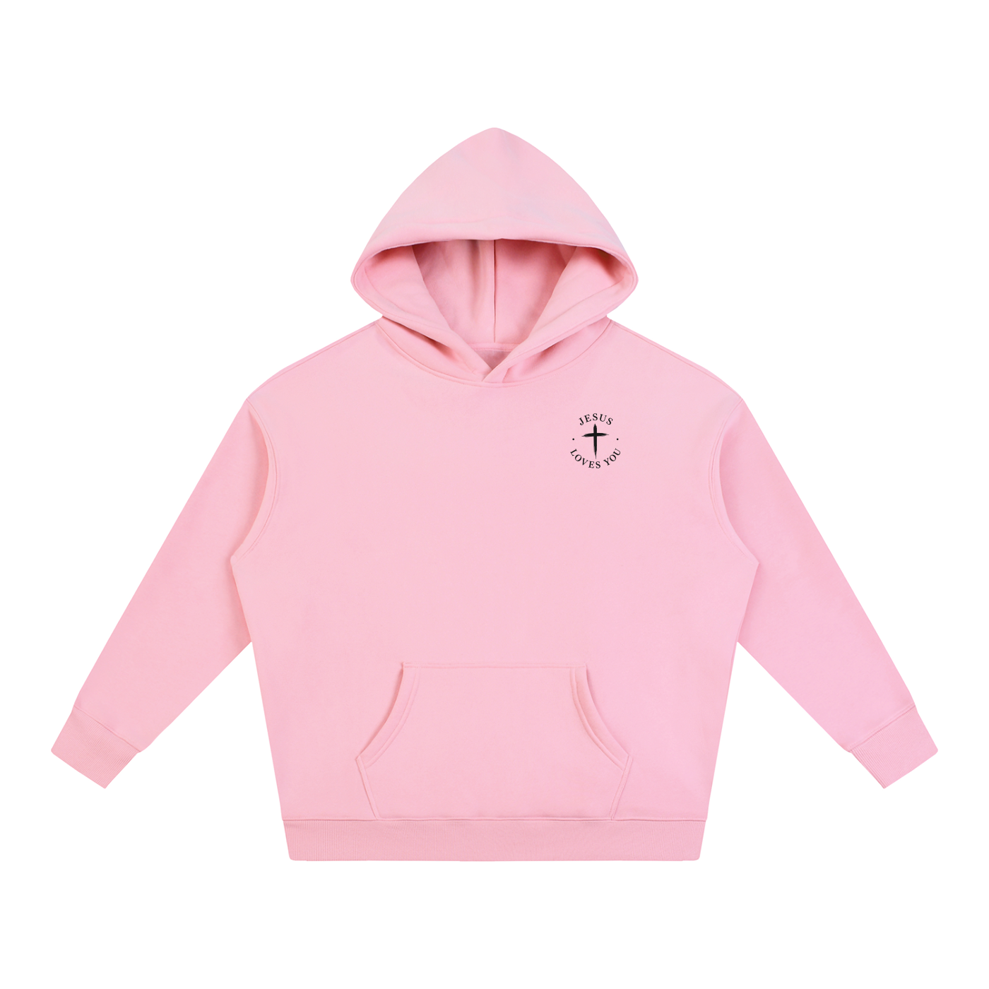 CR JESUS LOVES YOU Oversize Fleeced Hoodie