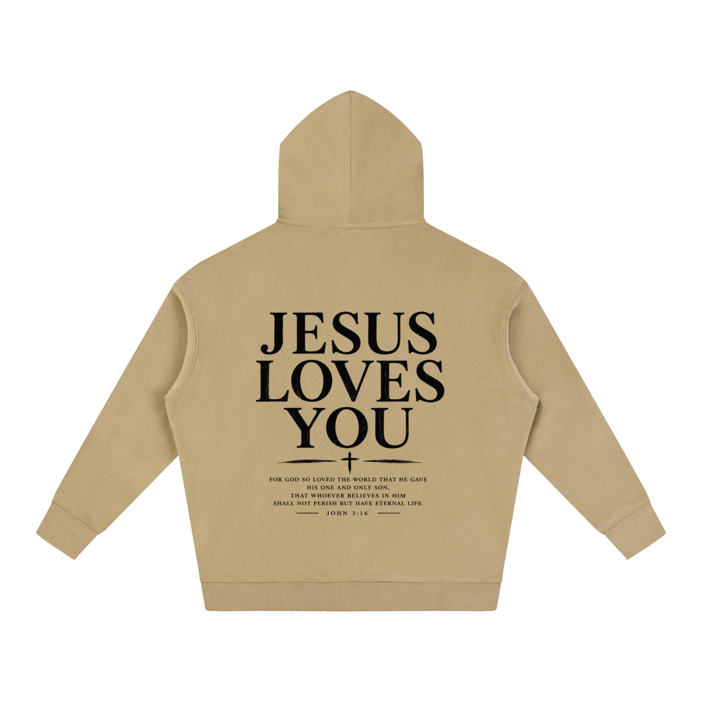 CR JESUS LOVES YOU Oversize Fleeced Hoodie