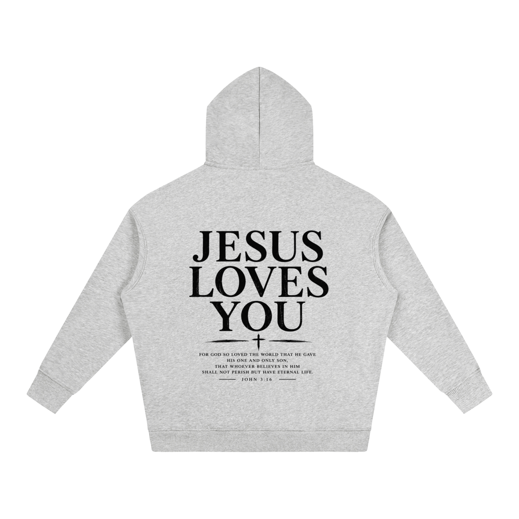 CR JESUS LOVES YOU Oversize Fleeced Hoodie