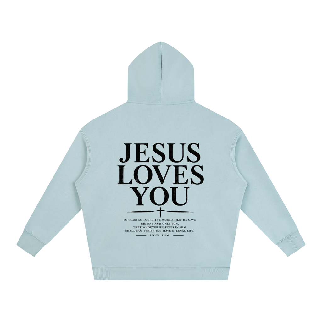 CR JESUS LOVES YOU Oversize Fleeced Hoodie