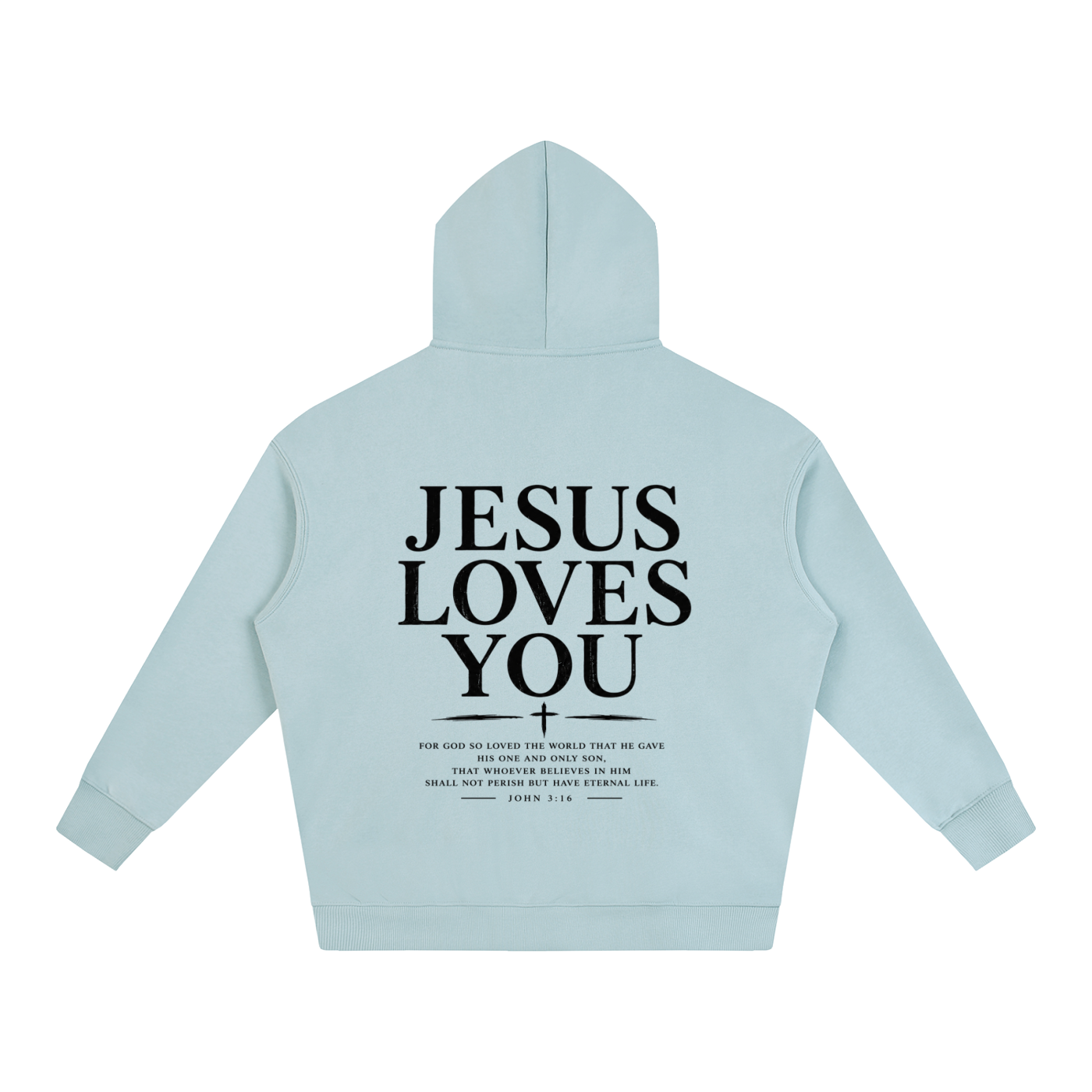CR JESUS LOVES YOU Oversize Fleeced Hoodie