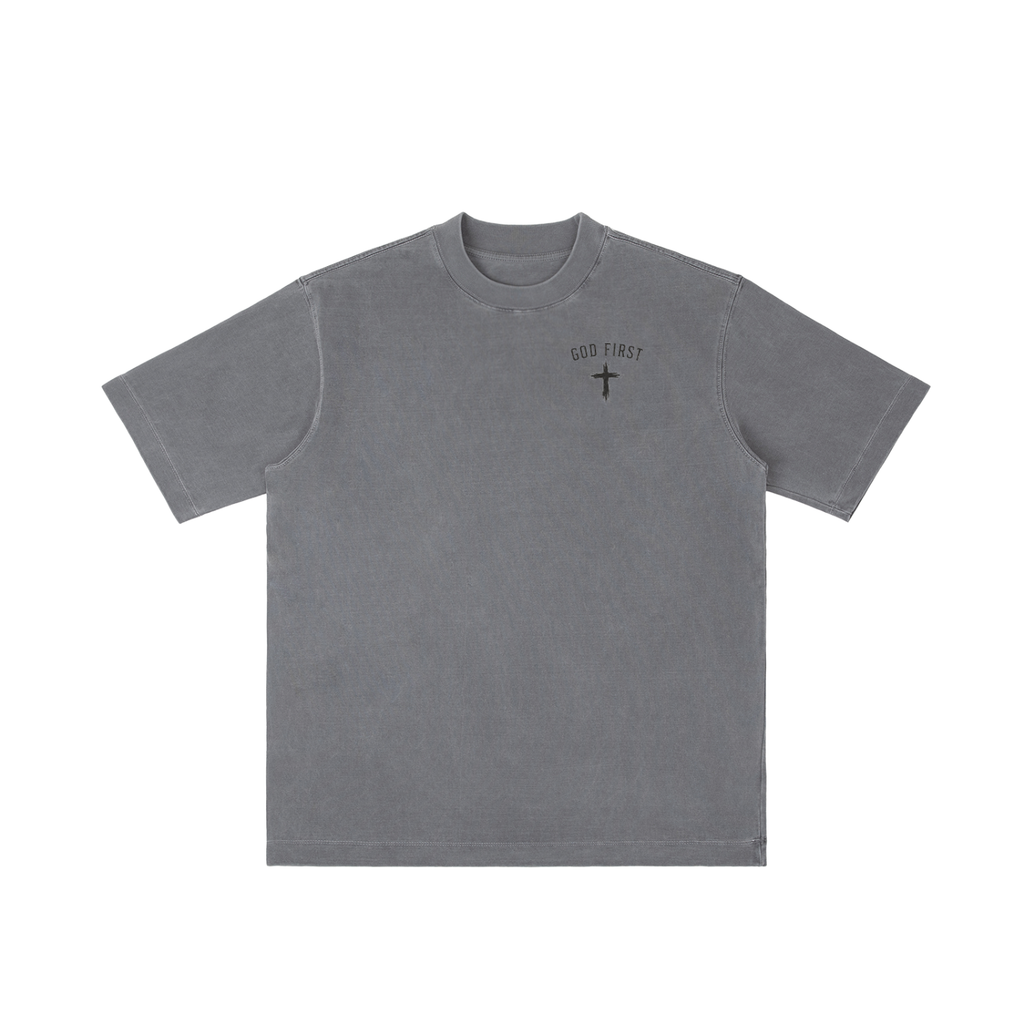 CR GOD First Vintage Wash Drop Shoulder T-shirt