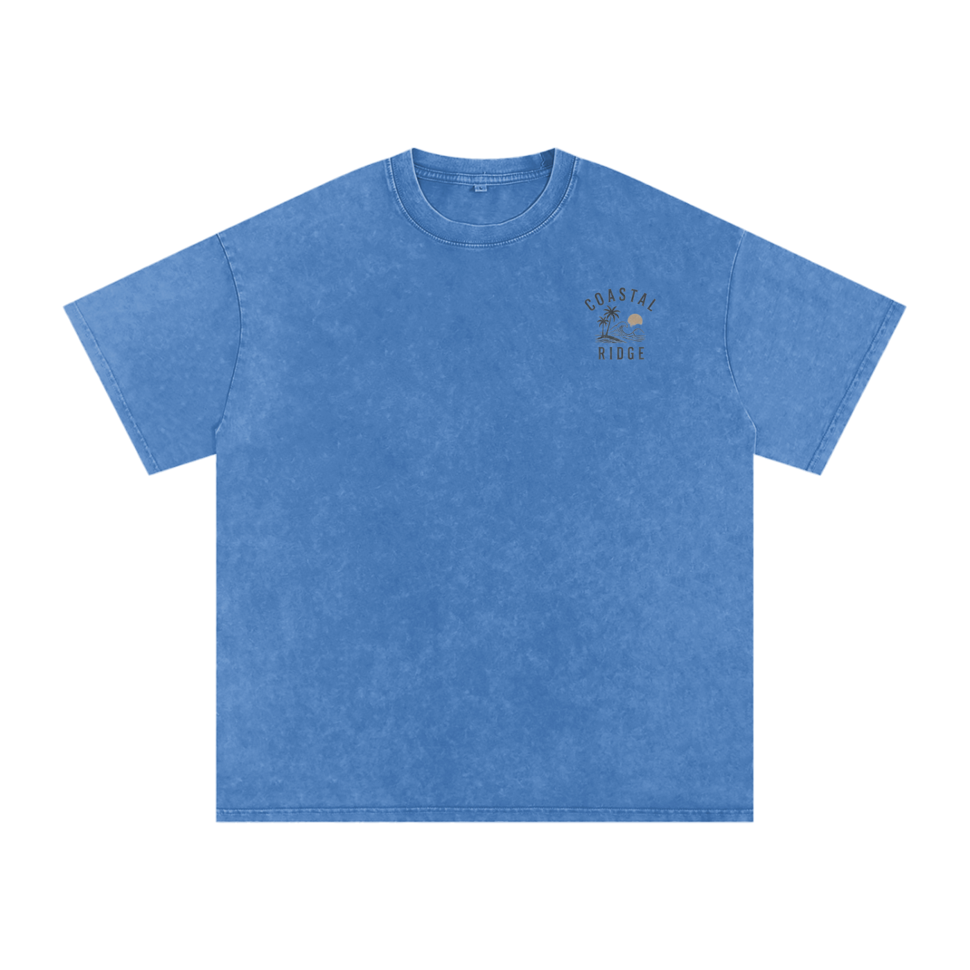COASTAL RIDGE Light Colors Snow Washed Oversized Cotton T-Shirt