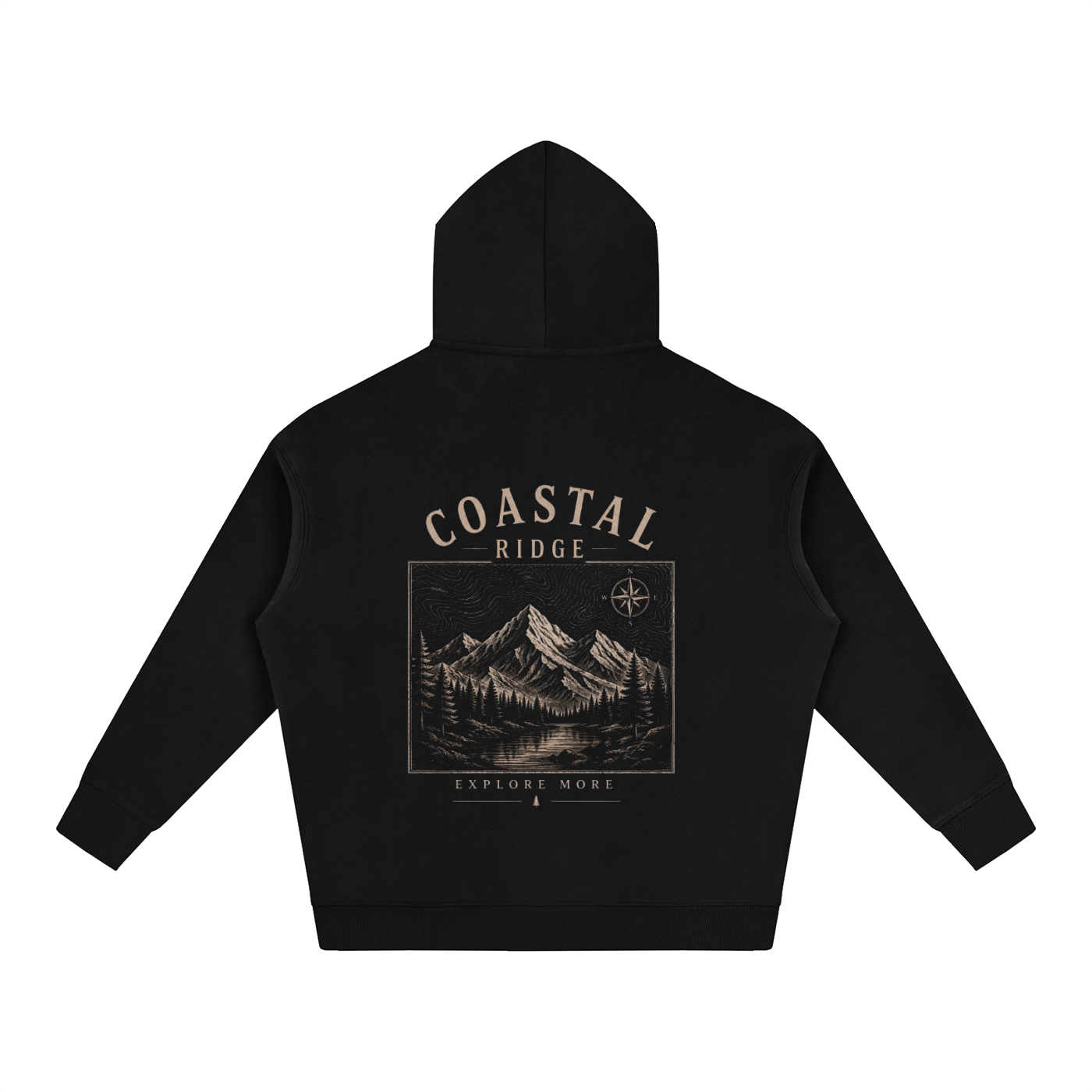 CR Dark colored Oversize Fleeced Hoodie