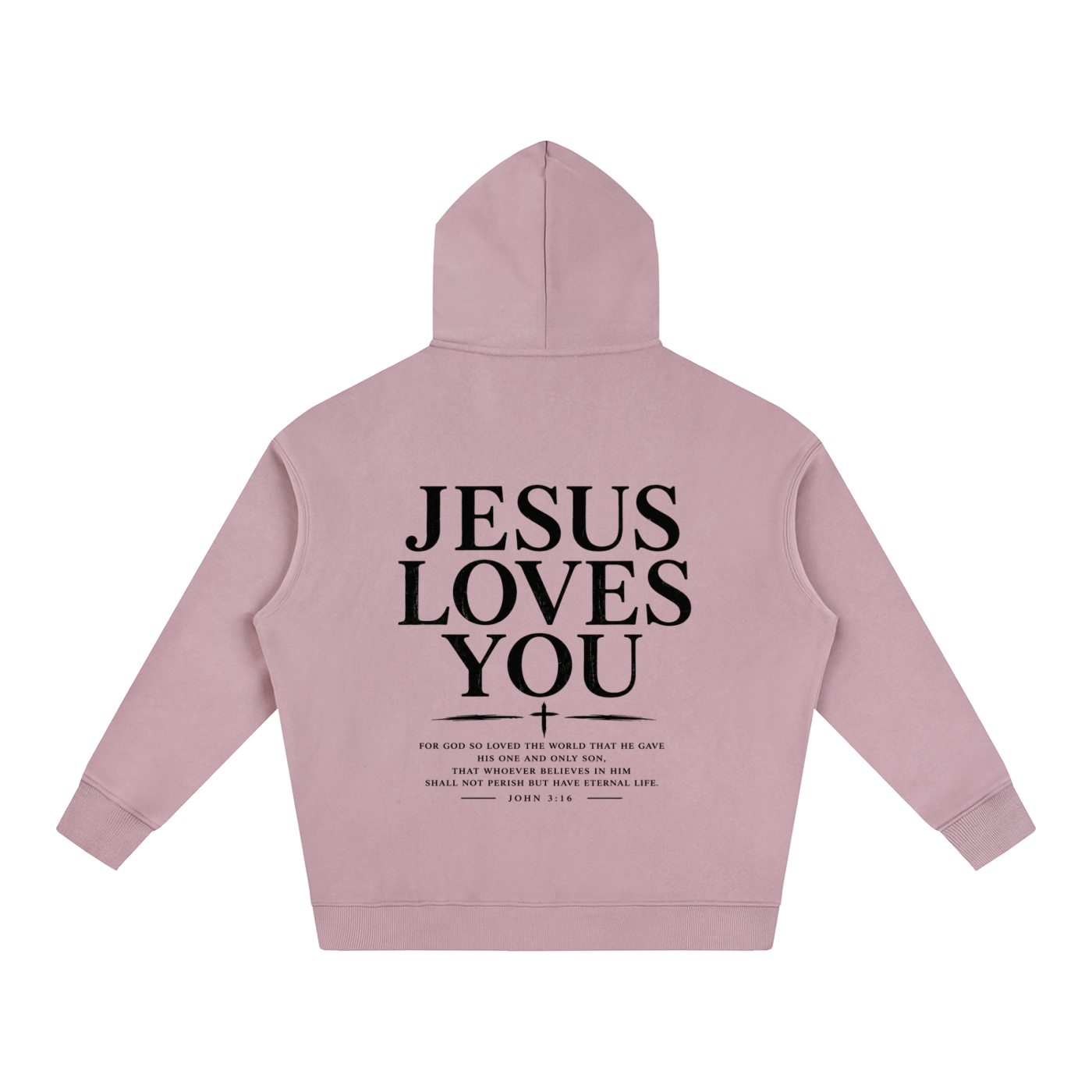 CR JESUS LOVES YOU Oversize Fleeced Hoodie