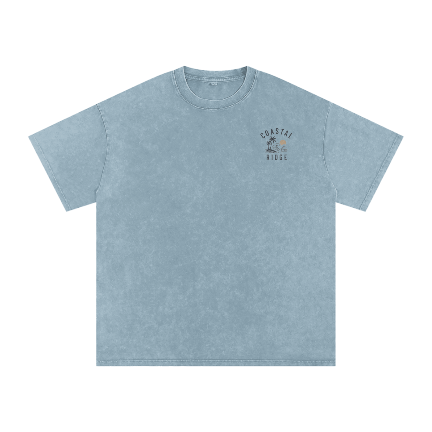 COASTAL RIDGE Light Colors Snow Washed Oversized Cotton T-Shirt