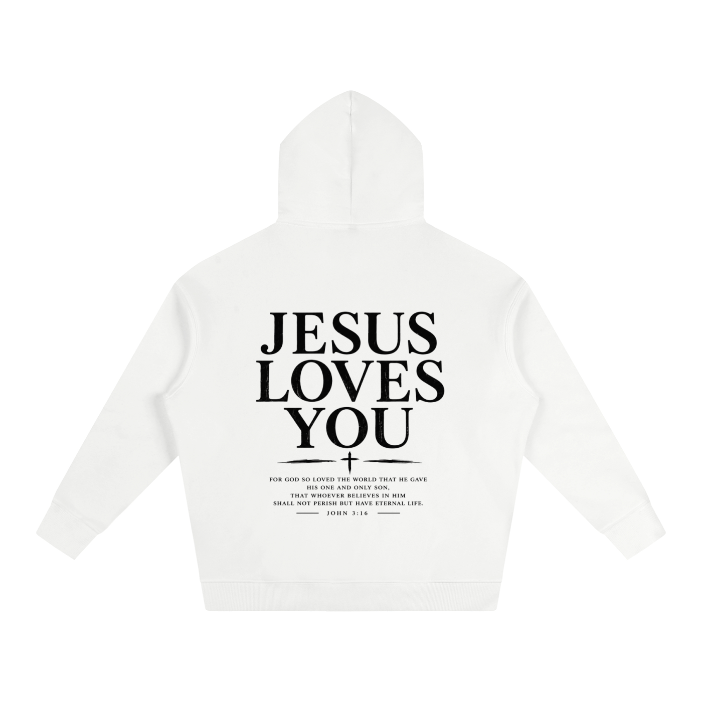 CR JESUS LOVES YOU Oversize Fleeced Hoodie