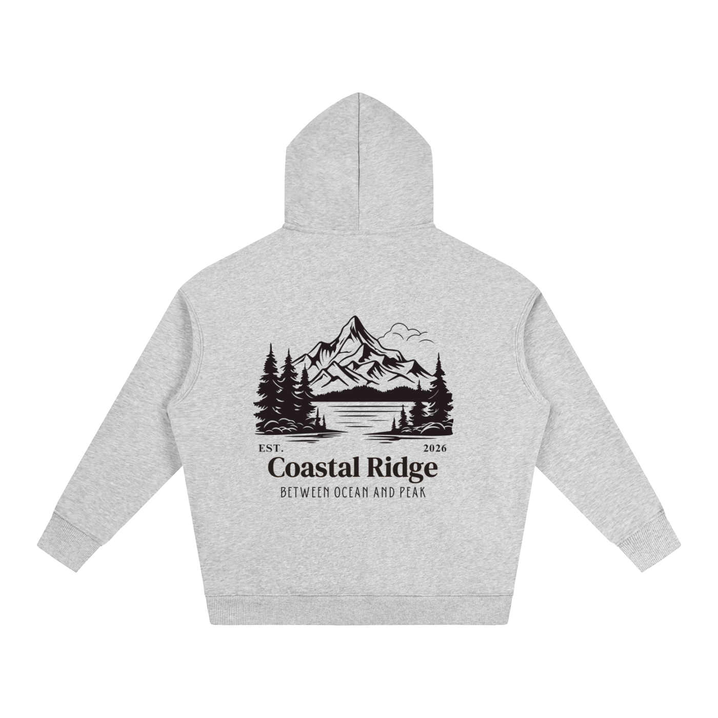 COASTAL RIDGE Oversize Fleeced Hoodie