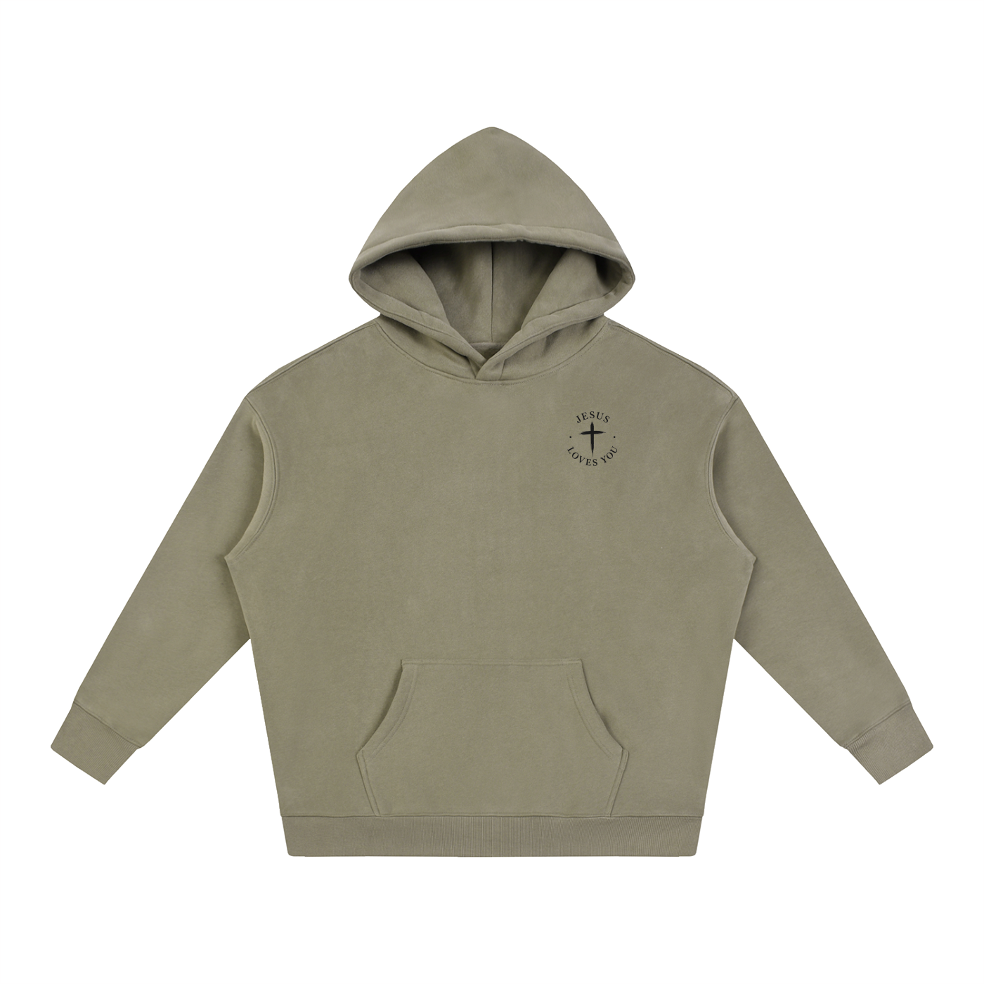 CR JESUS LOVES YOU Oversize Fleeced Hoodie