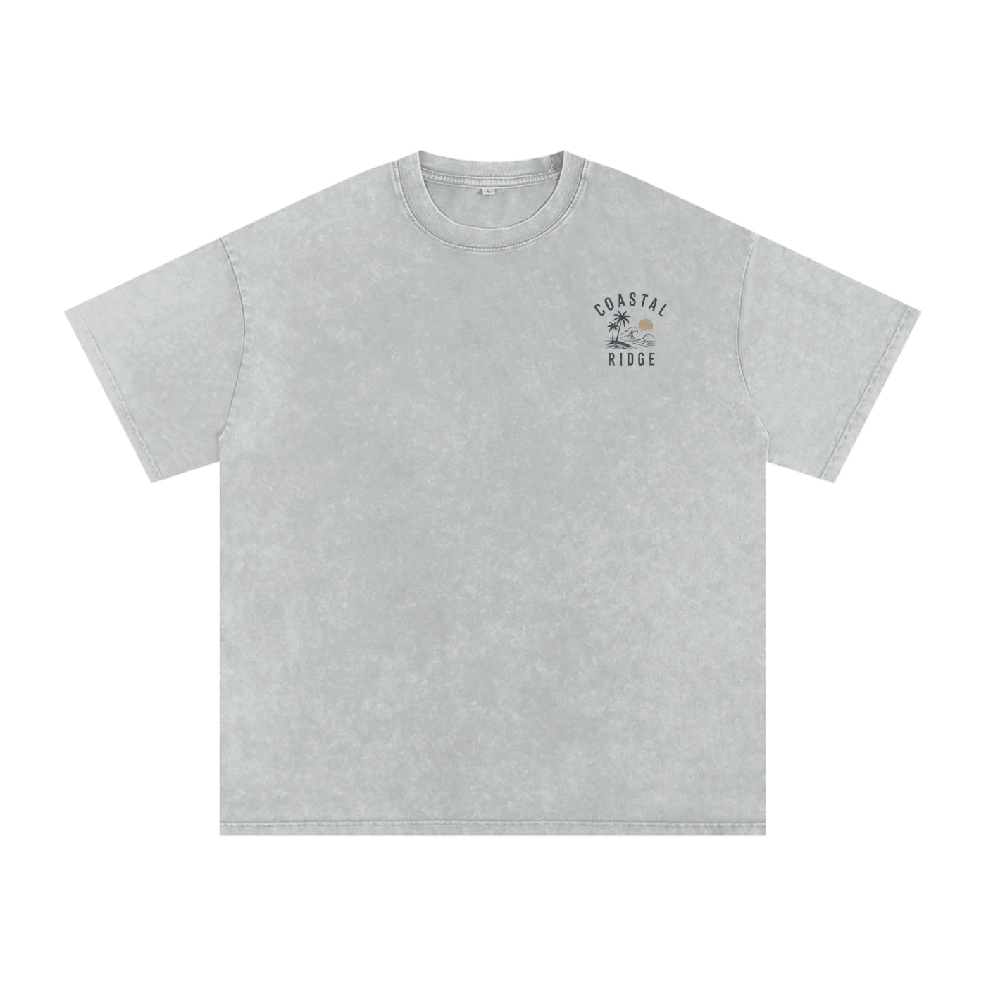 COASTAL RIDGE Light Colors Snow Washed Oversized Cotton T-Shirt
