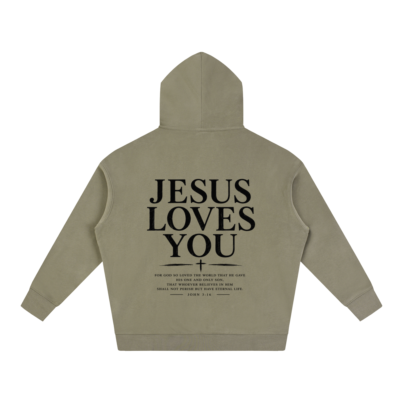 CR JESUS LOVES YOU Oversize Fleeced Hoodie