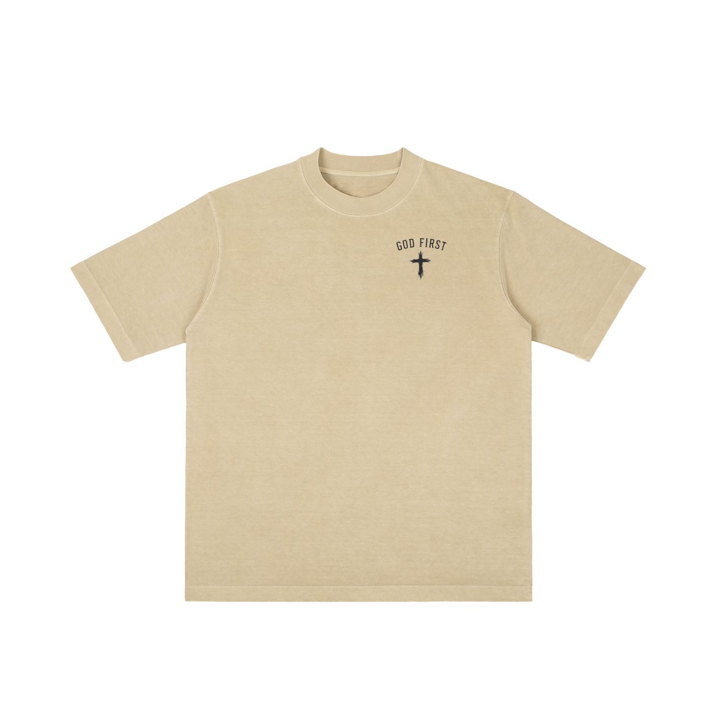 CR GOD First Vintage Wash Drop Shoulder T-shirt