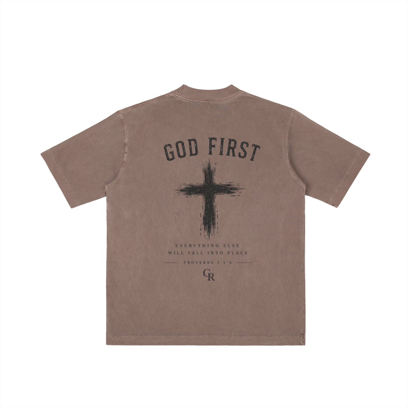 CR GOD First Vintage Wash Drop Shoulder T-shirt