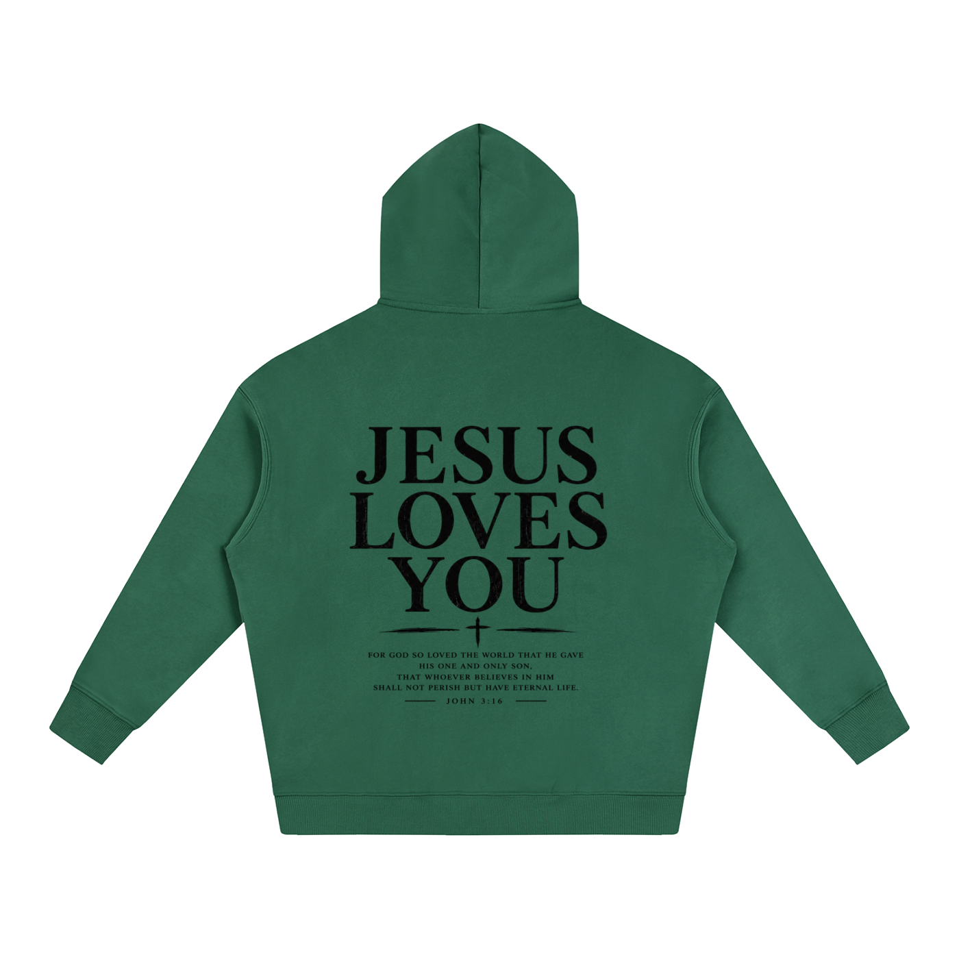 CR JESUS LOVES YOU Oversize Fleeced Hoodie