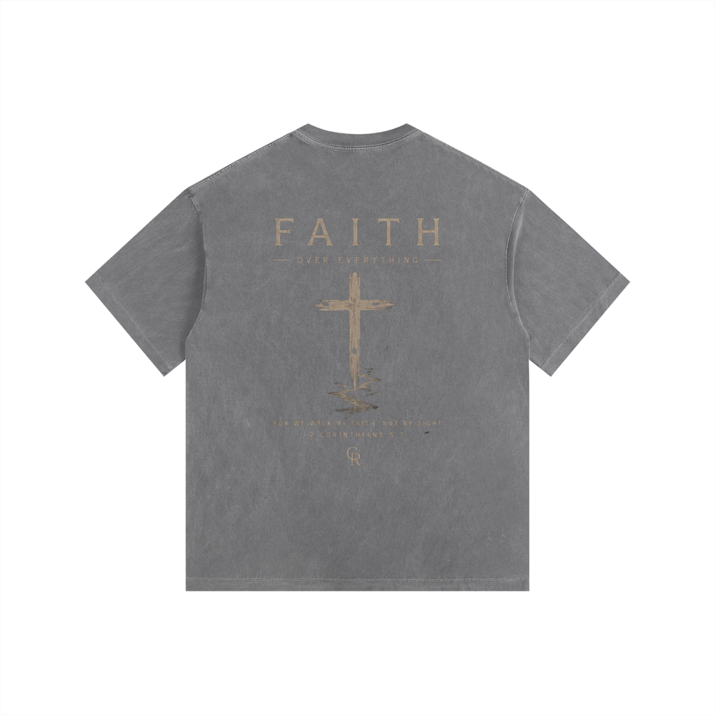 CR Faith Vintage Washed Oversized Cotton T-Shirt