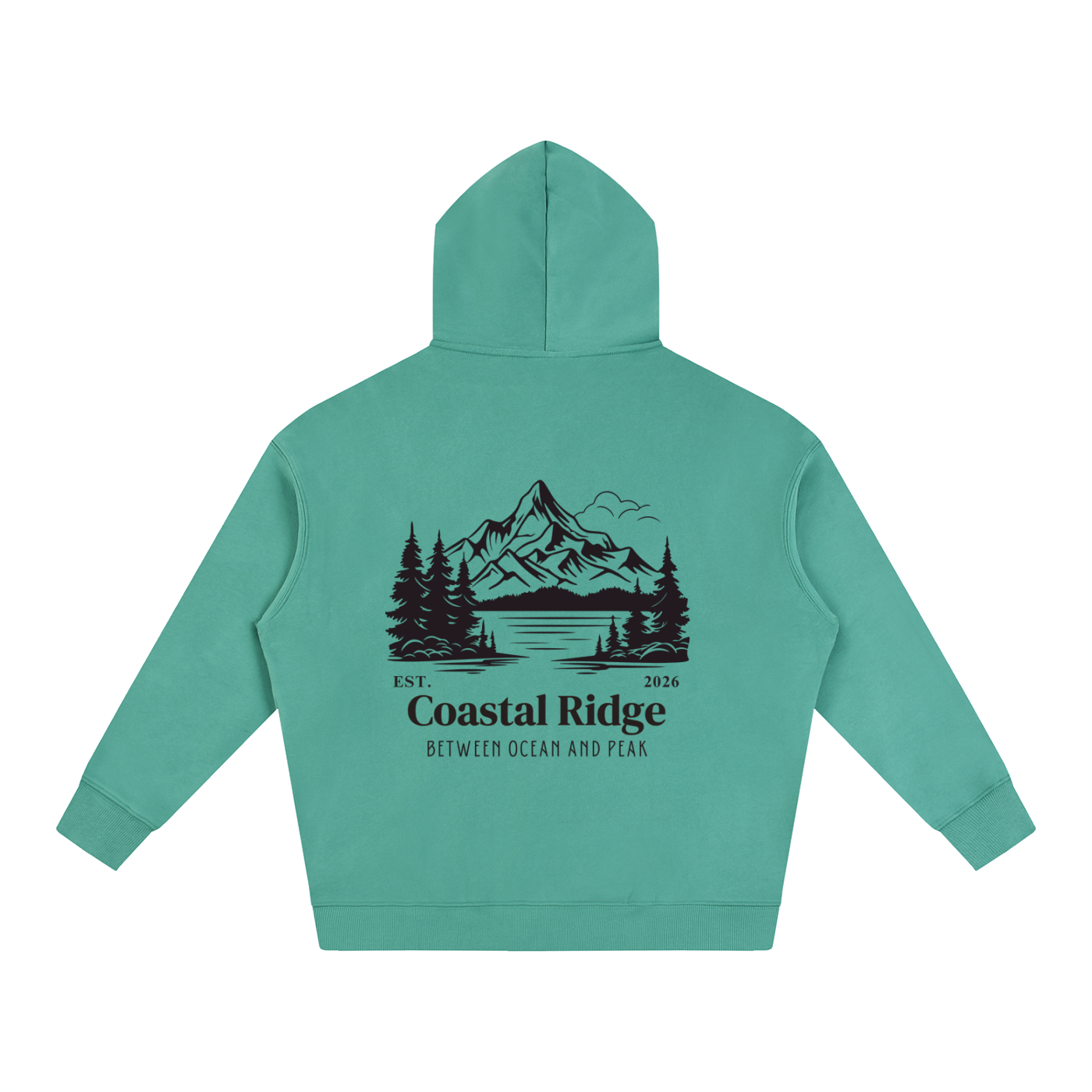 COASTAL RIDGE Oversize Fleeced Hoodie