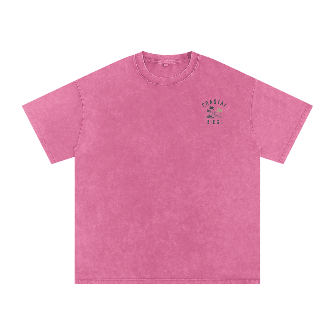 COASTAL RIDGE Light Colors Snow Washed Oversized Cotton T-Shirt