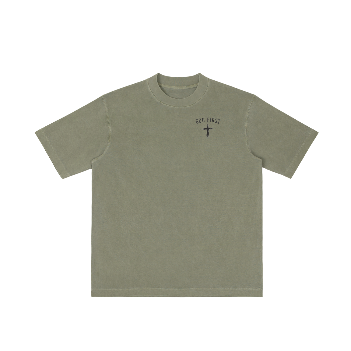 CR GOD First Vintage Wash Drop Shoulder T-shirt