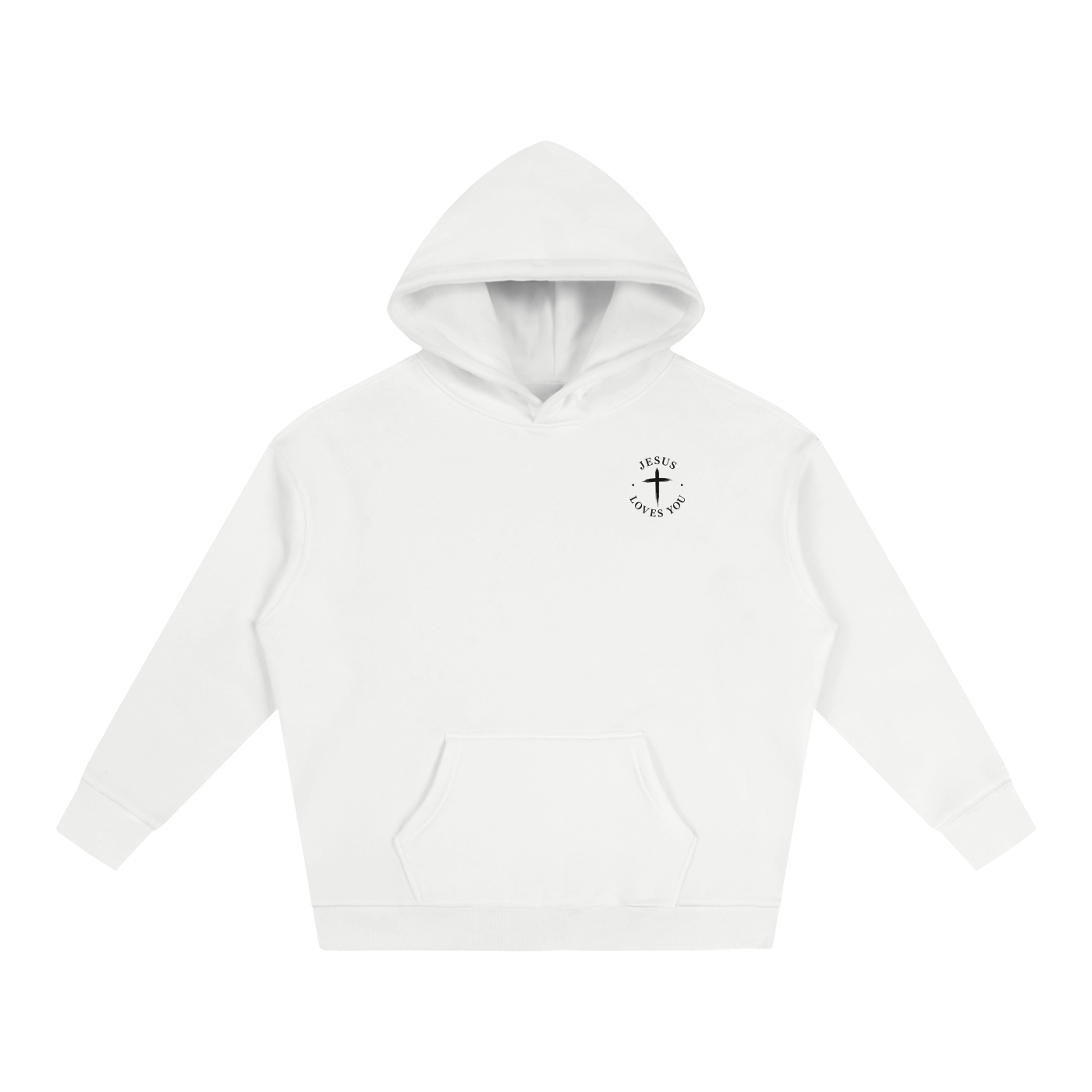 CR JESUS LOVES YOU Oversize Fleeced Hoodie
