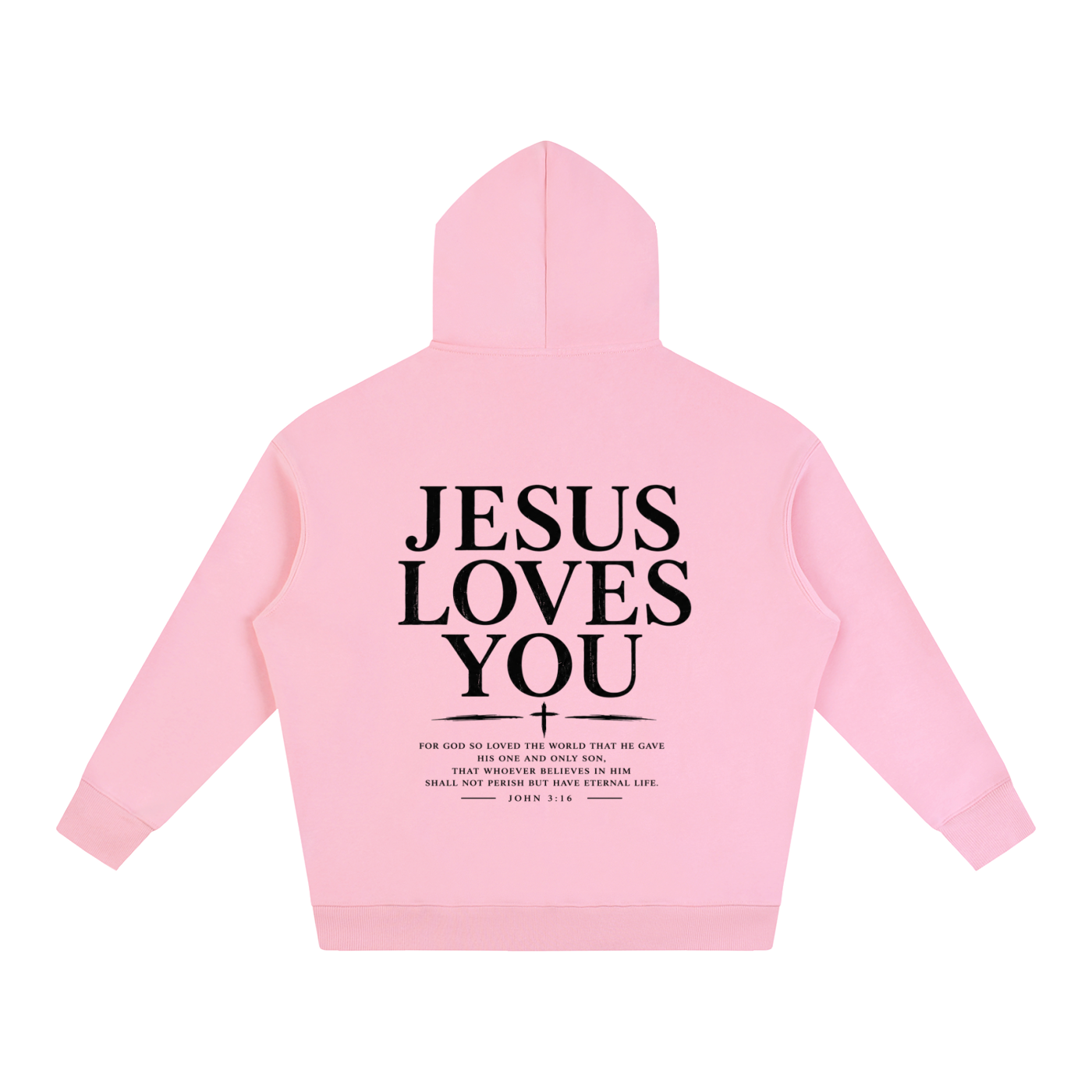 CR JESUS LOVES YOU Oversize Fleeced Hoodie