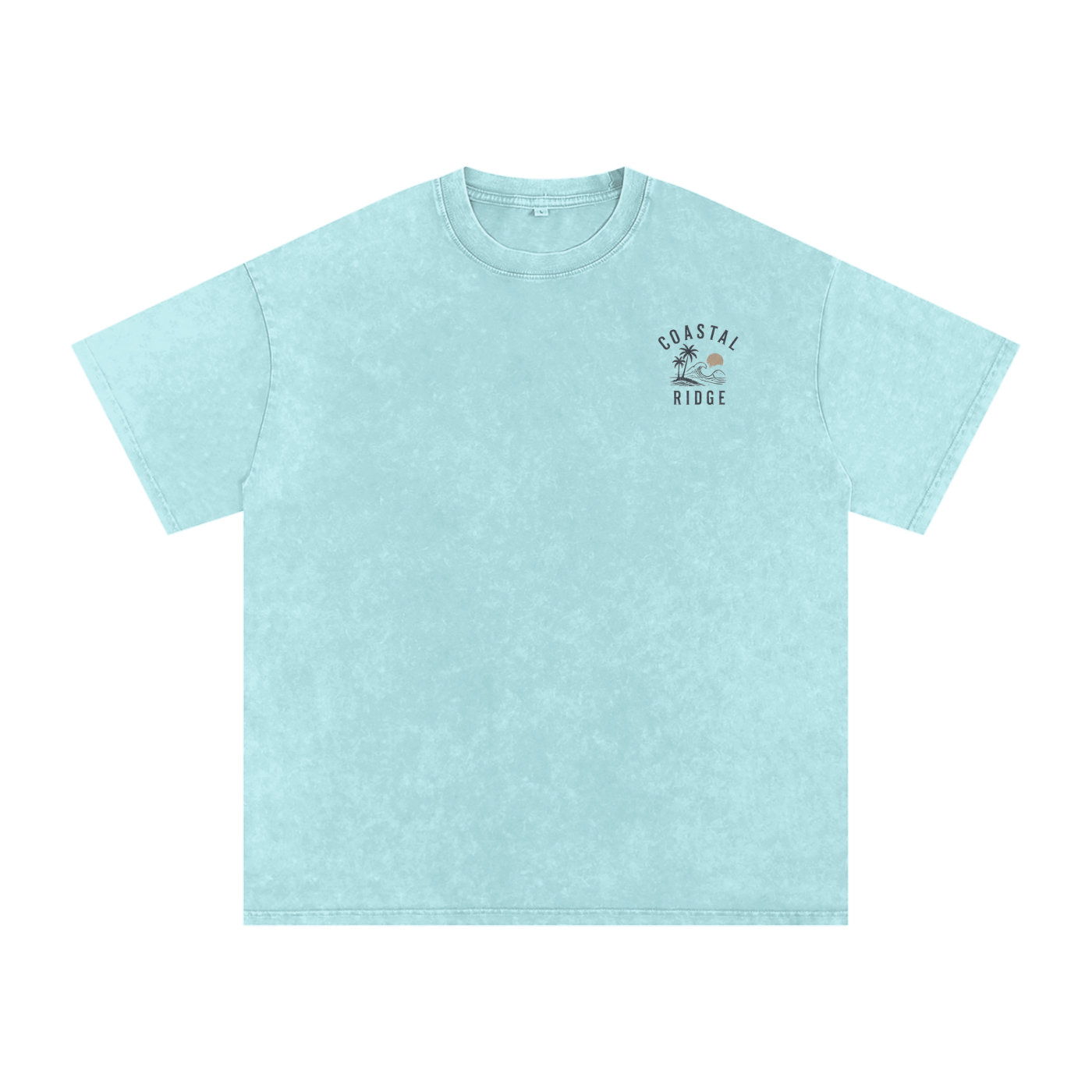 COASTAL RIDGE Light Colors Snow Washed Oversized Cotton T-Shirt