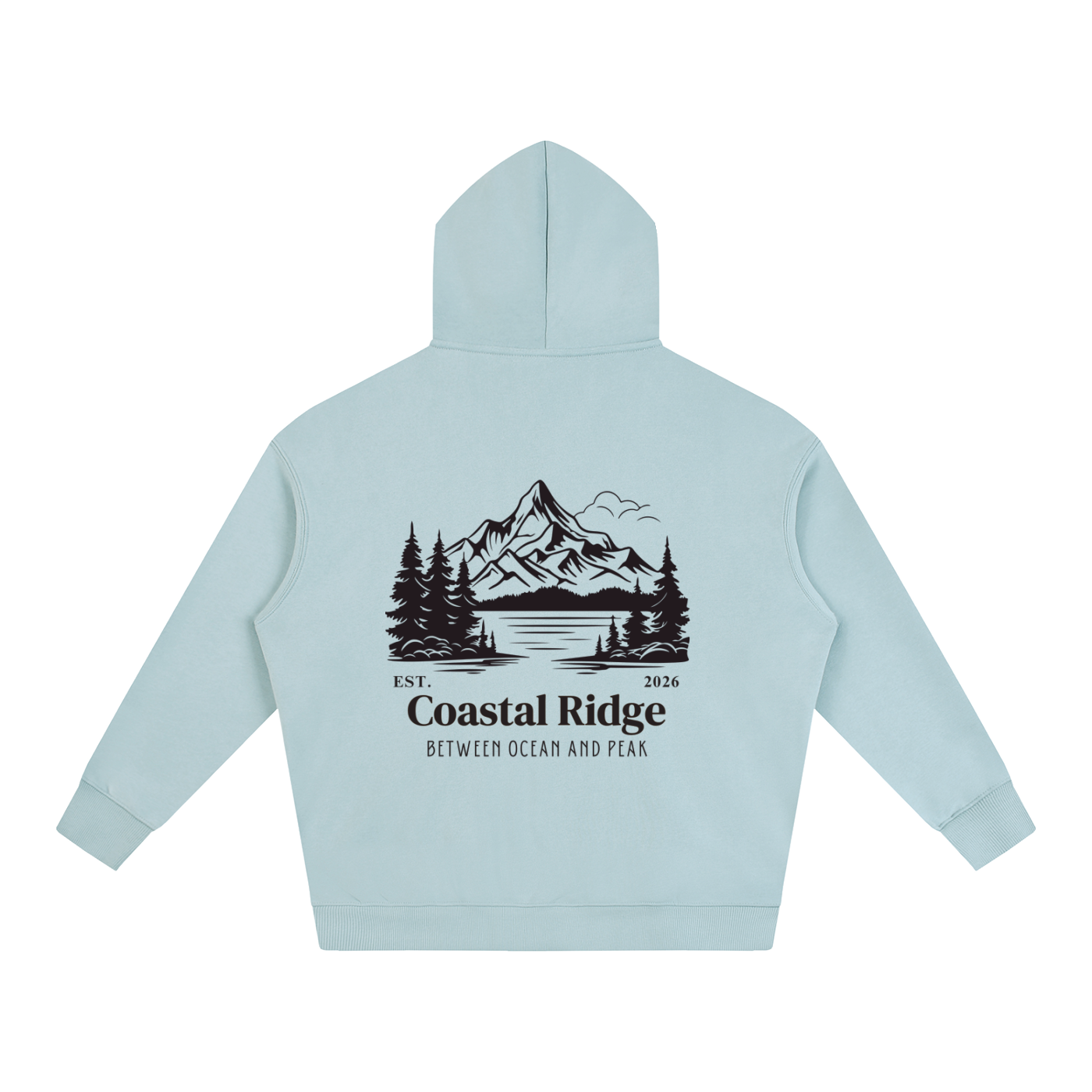 COASTAL RIDGE Oversize Fleeced Hoodie