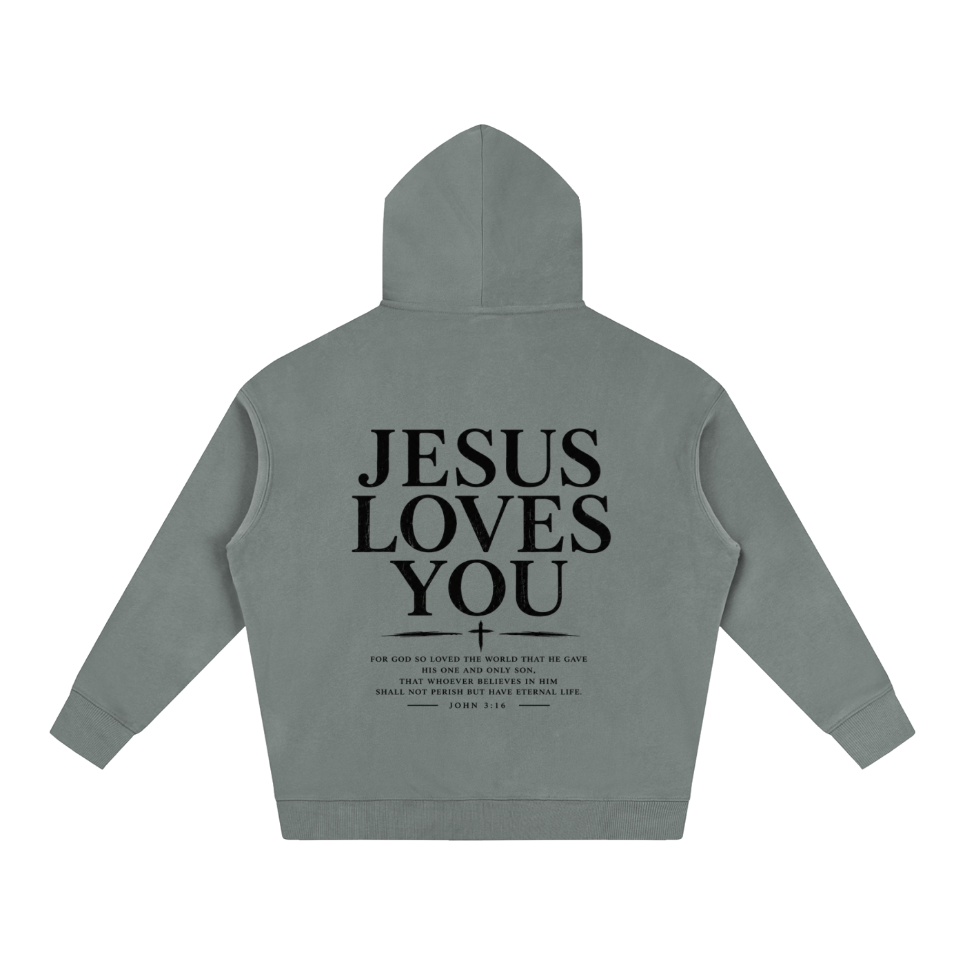 CR JESUS LOVES YOU Oversize Fleeced Hoodie