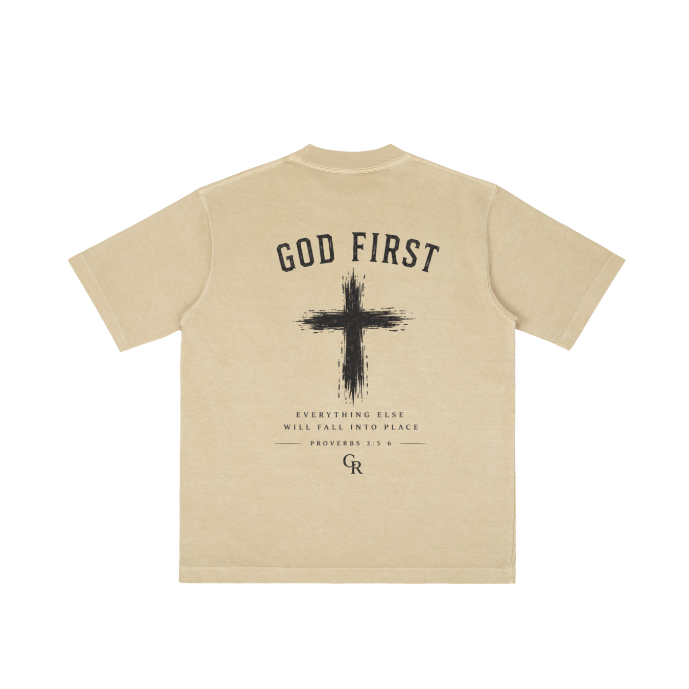 CR GOD First Vintage Wash Drop Shoulder T-shirt