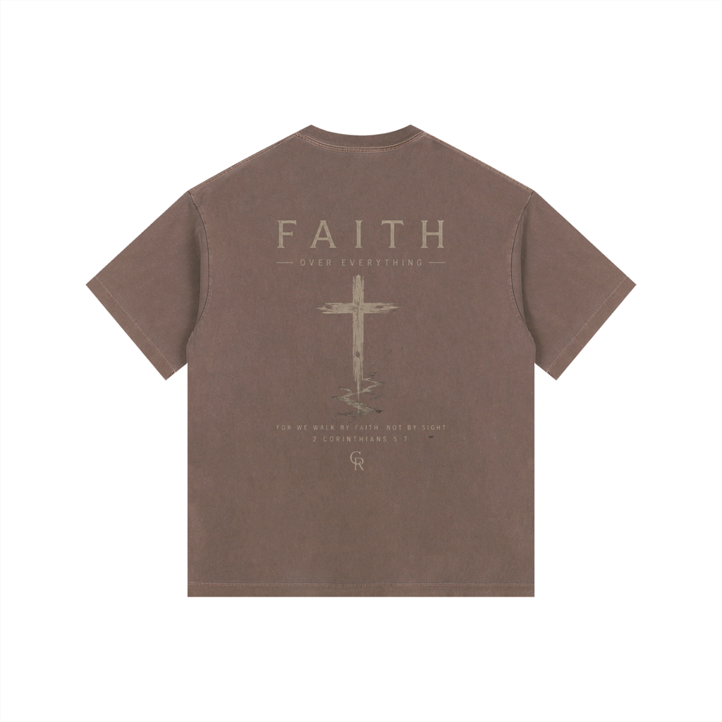 CR Faith Vintage Washed Oversized Cotton T-Shirt