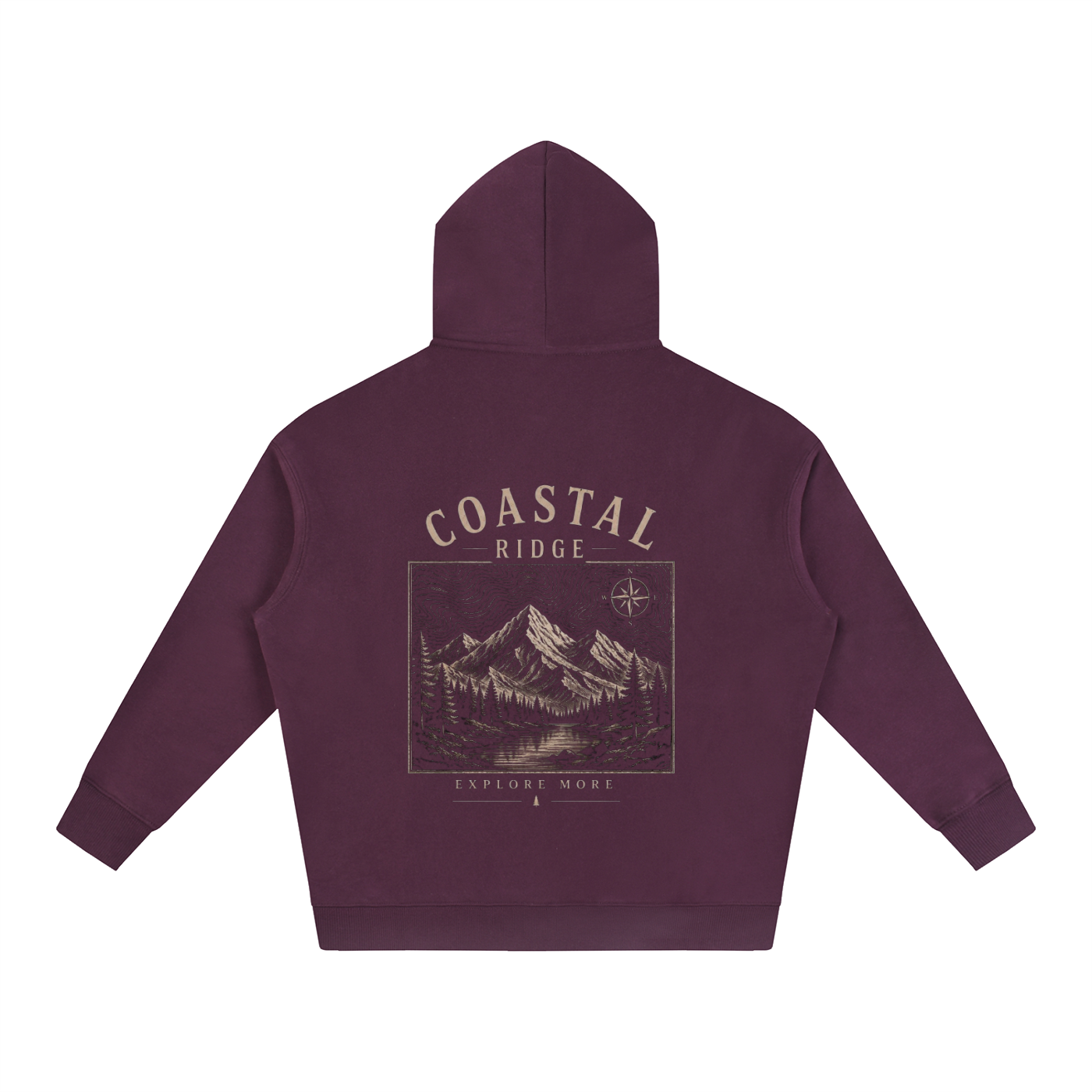 CR Dark colored Oversize Fleeced Hoodie