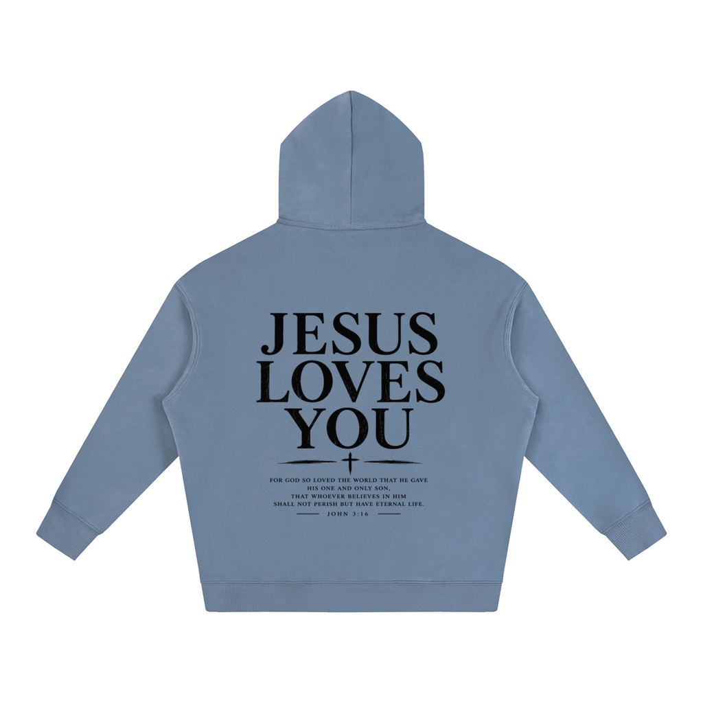 CR JESUS LOVES YOU Oversize Fleeced Hoodie