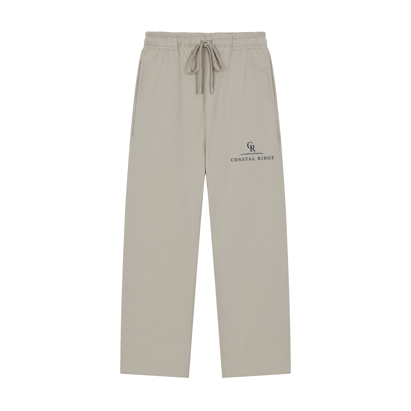 Solid Color Straight-Leg Sweatpants