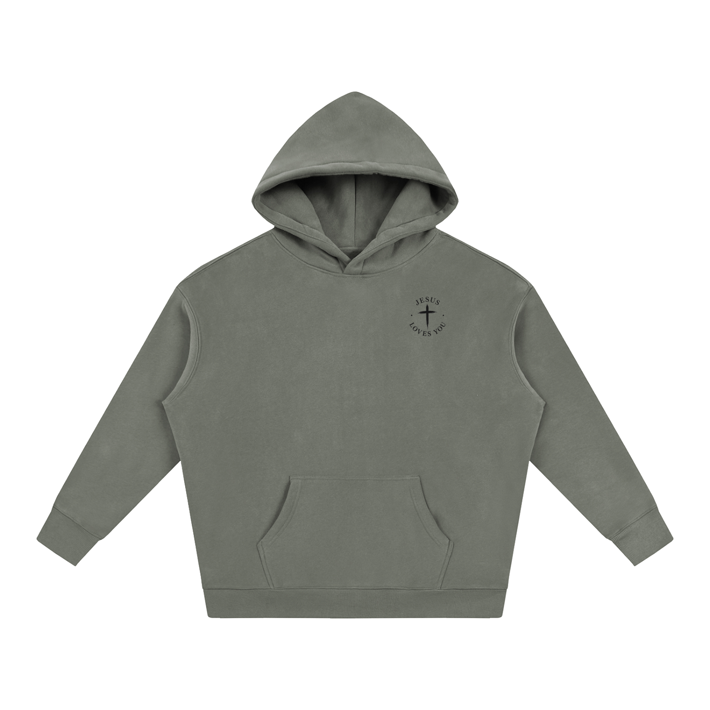 CR JESUS LOVES YOU Oversize Fleeced Hoodie