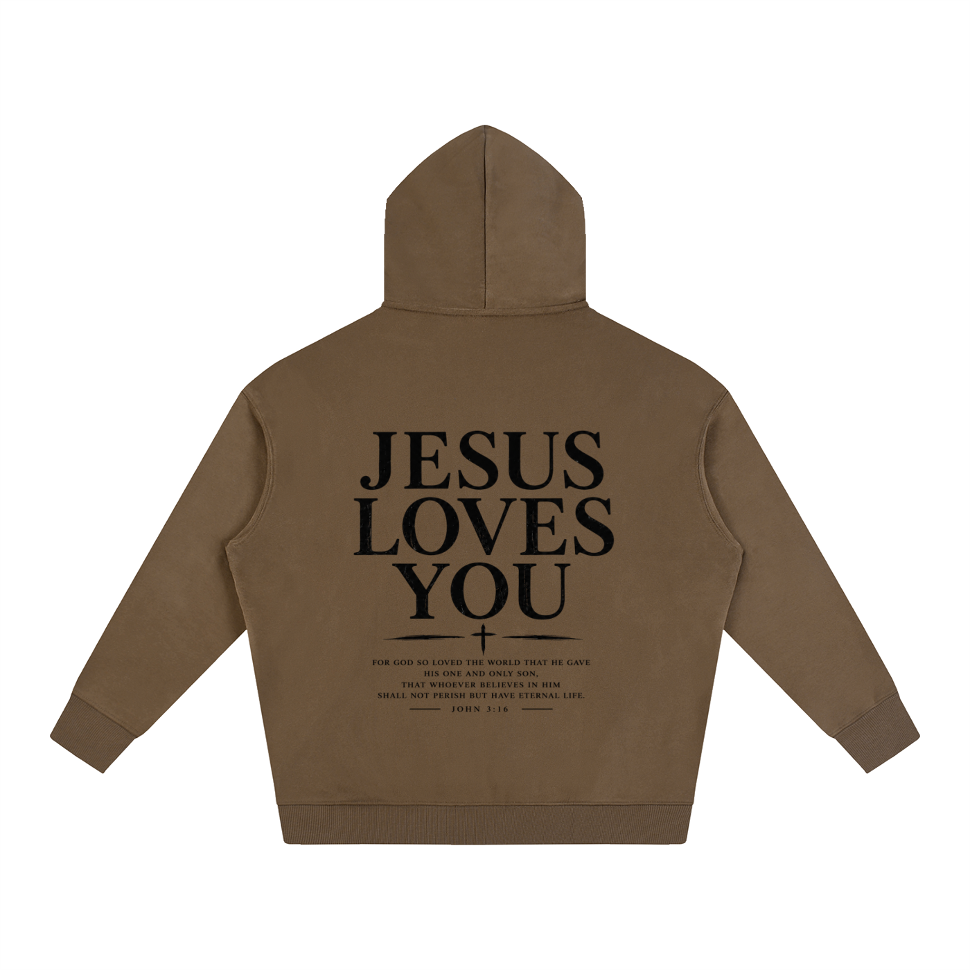 CR JESUS LOVES YOU Oversize Fleeced Hoodie