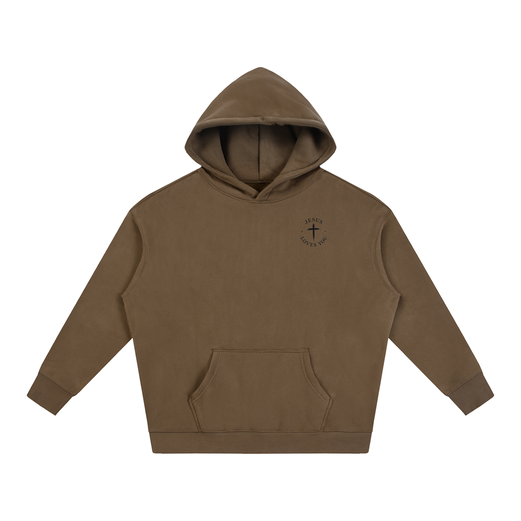 CR JESUS LOVES YOU Oversize Fleeced Hoodie