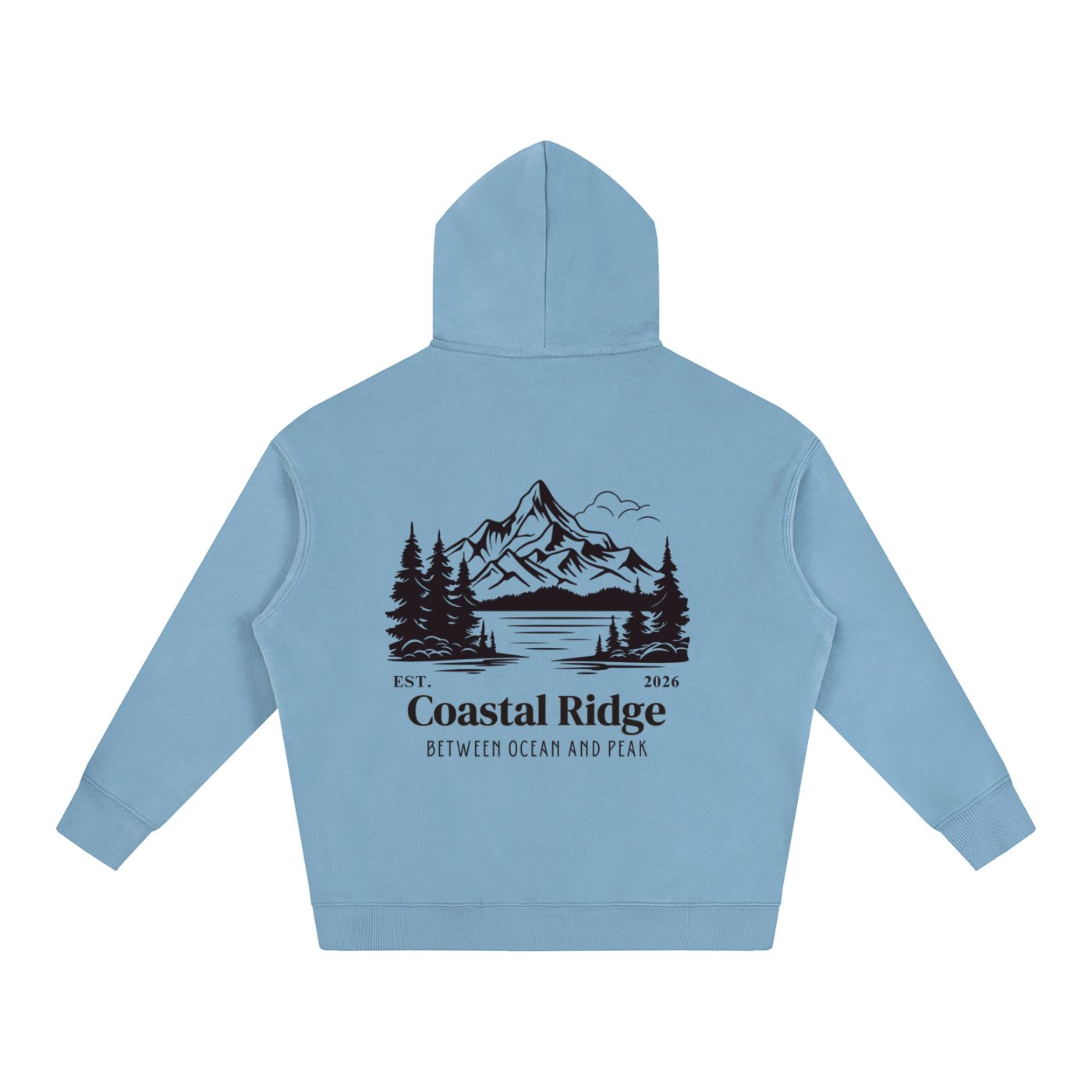 COASTAL RIDGE Oversize Fleeced Hoodie