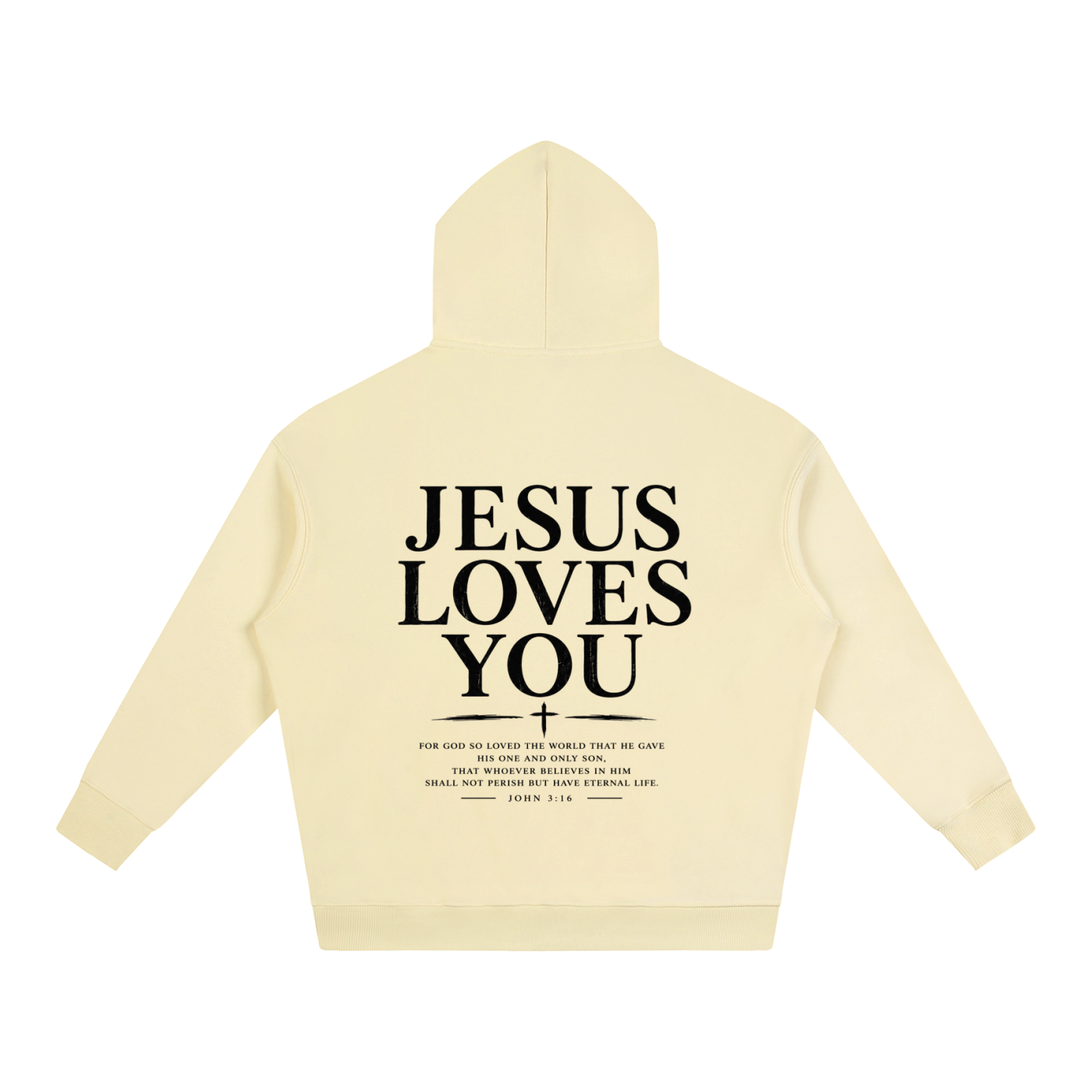 CR JESUS LOVES YOU Oversize Fleeced Hoodie
