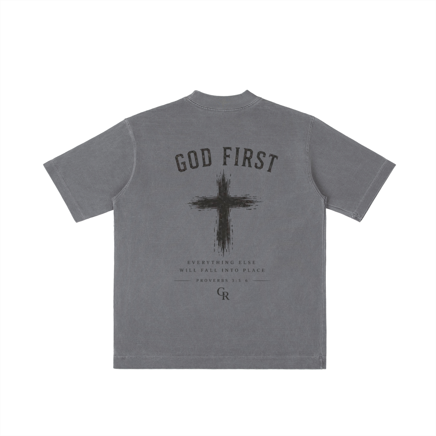CR GOD First Vintage Wash Drop Shoulder T-shirt