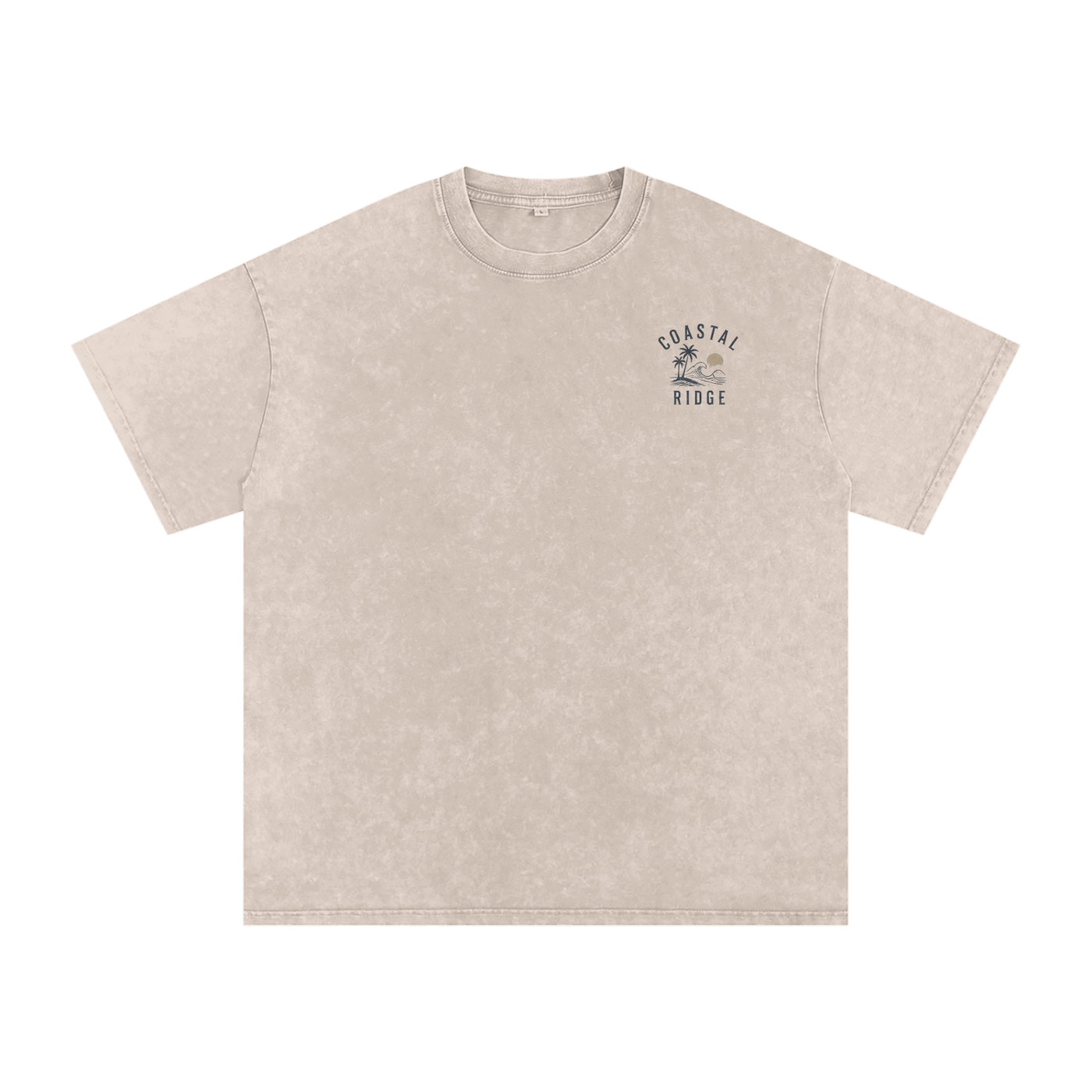 COASTAL RIDGE Light Colors Snow Washed Oversized Cotton T-Shirt