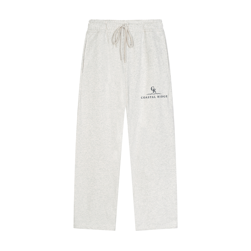 Solid Color Straight-Leg Sweatpants
